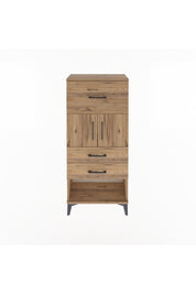 Arges Dolap Tek Raflı 3 Çekmeceli 2 Kapaklı 60x30x134 - S17M091V9A