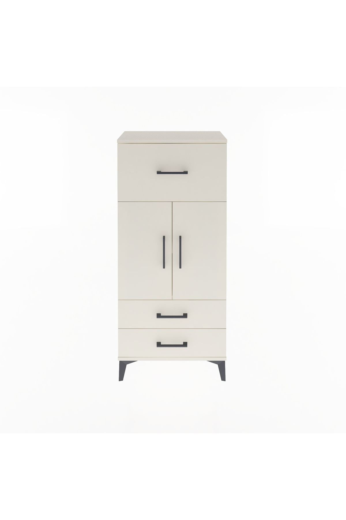 Arges Dolap 2 Raflı 3 Çekmeceli 2 Kapaklı 60x30x134 - S17M092V1A
