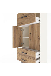 Arges Dolap 2 Raflı 3 Çekmeceli 2 Kapaklı 60x30x134 - S17M092V3A