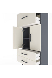 Arges Dolap 2 Raflı 3 Çekmeceli 2 Kapaklı 60x30x134 - S17M092V4A