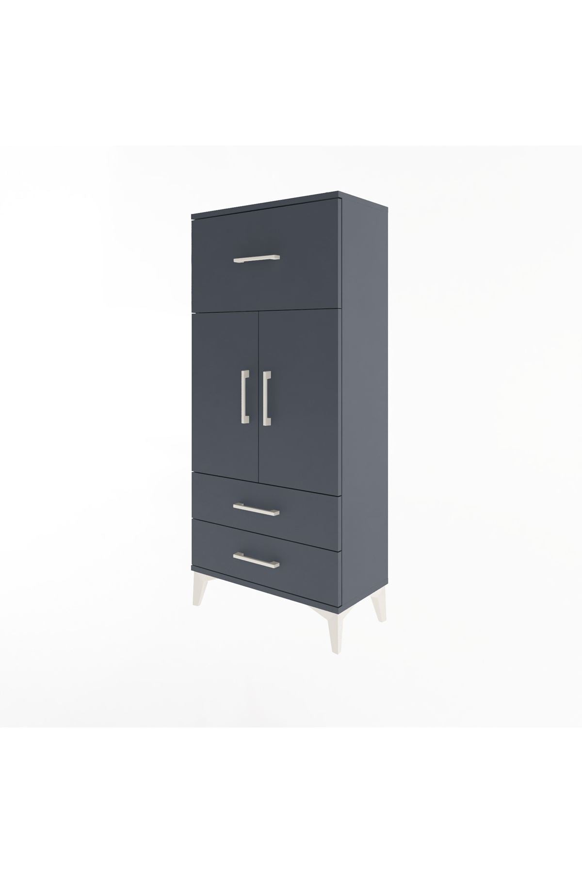 Arges Dolap 2 Raflı 3 Çekmeceli 2 Kapaklı 60x30x134 - S17M092V5A