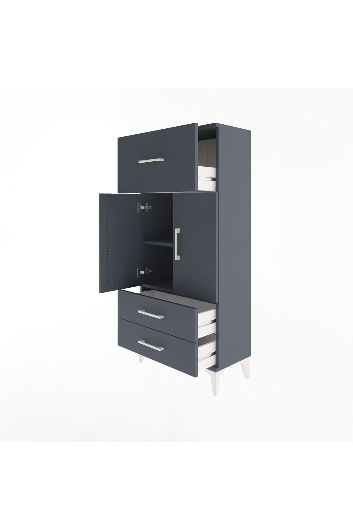 Arges Dolap 2 Raflı 3 Çekmeceli 2 Kapaklı 60x30x134 - S17M092V5A