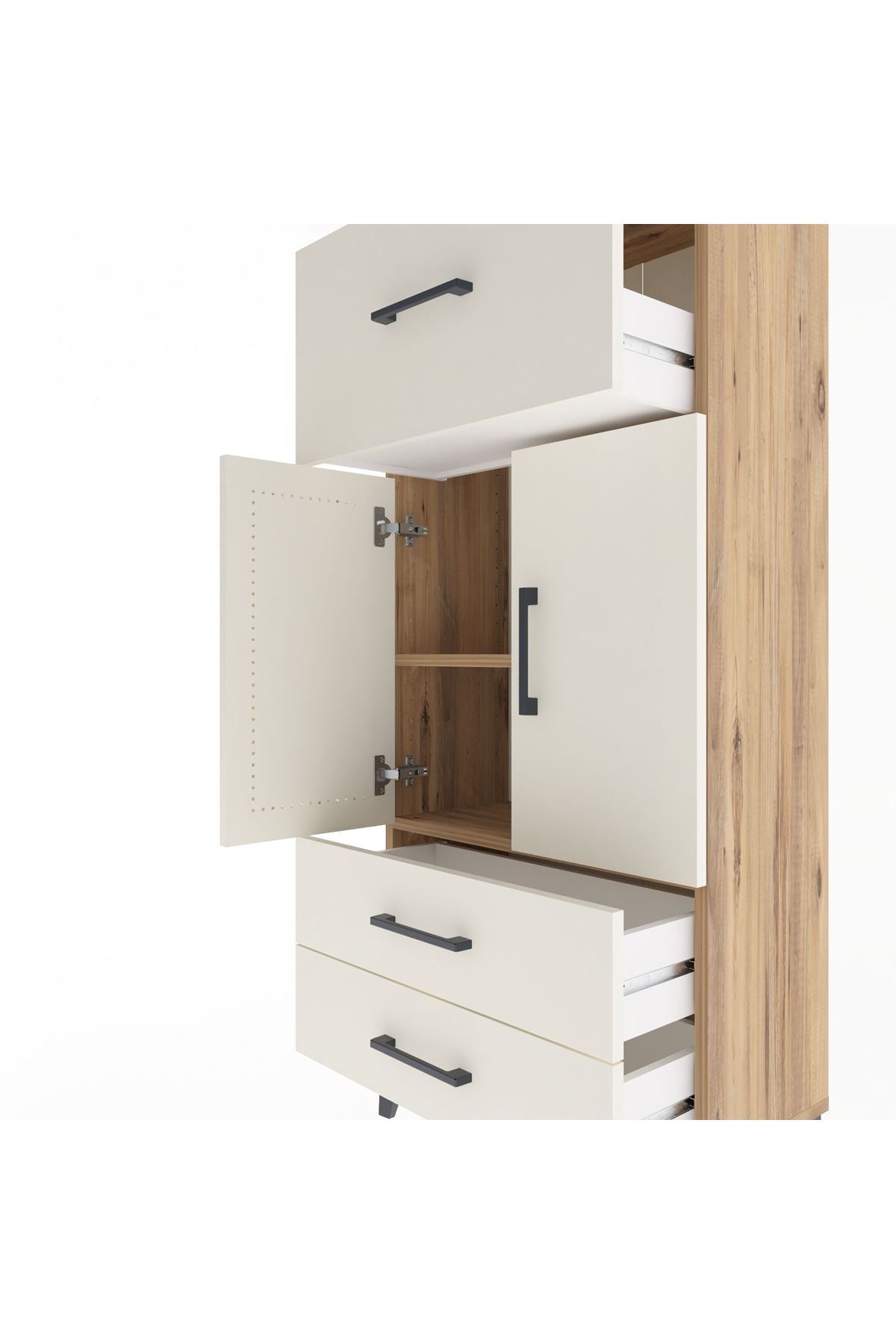 Arges Dolap 2 Raflı 3 Çekmeceli 2 Kapaklı 60x30x134 - S17M092V7A