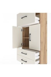 Arges Dolap 2 Raflı 3 Çekmeceli 2 Kapaklı 60x30x134 - S17M092V7A