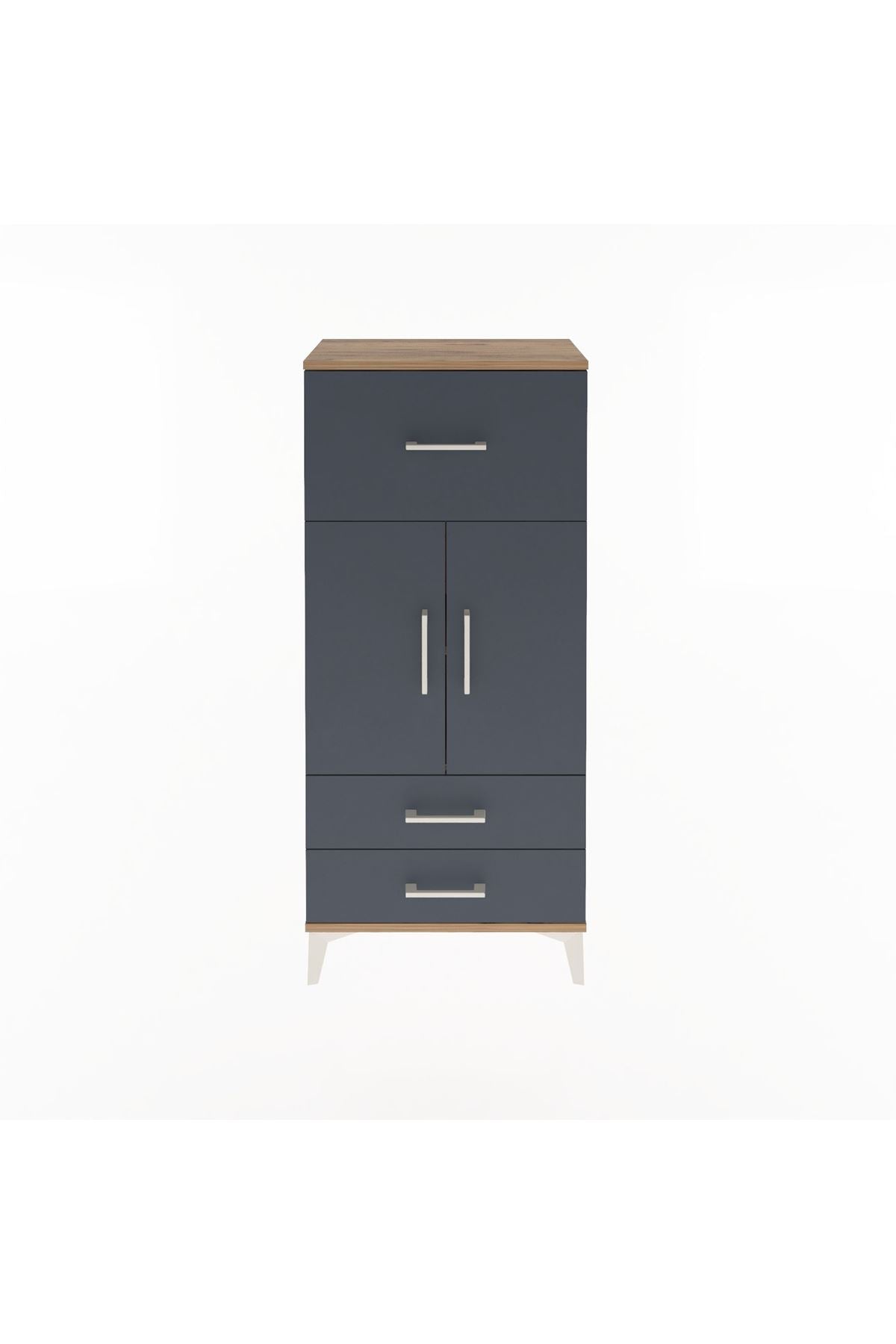 Arges Dolap 2 Raflı 3 Çekmeceli 2 Kapaklı 60x30x134 - S17M092V8A