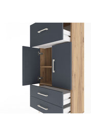 Arges Dolap 2 Raflı 3 Çekmeceli 2 Kapaklı 60x30x134 - S17M092V8A