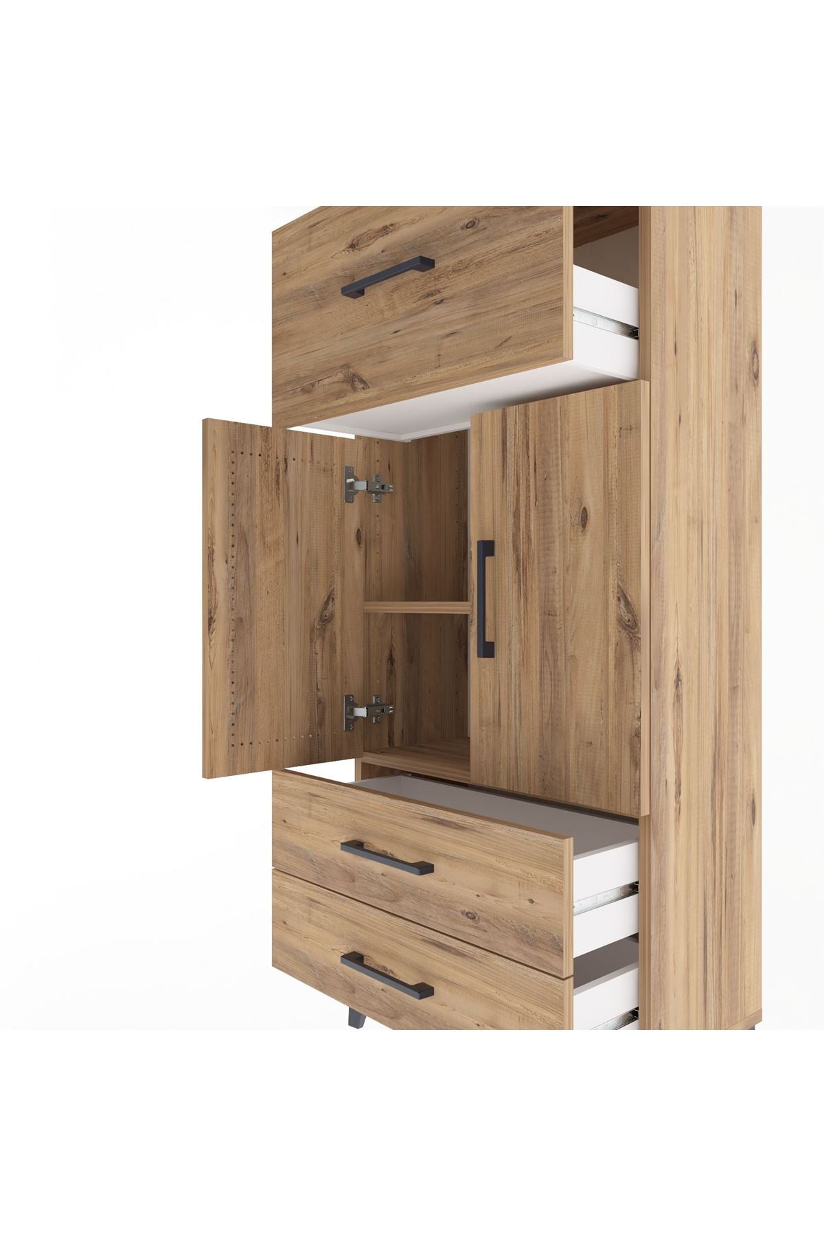 Arges Dolap 2 Raflı 3 Çekmeceli 2 Kapaklı 60x30x134 - S17M092V9A