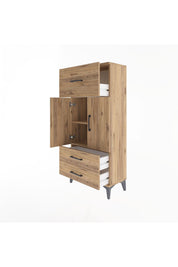 Arges Dolap 2 Raflı 3 Çekmeceli 2 Kapaklı 60x30x134 - S17M092V9A