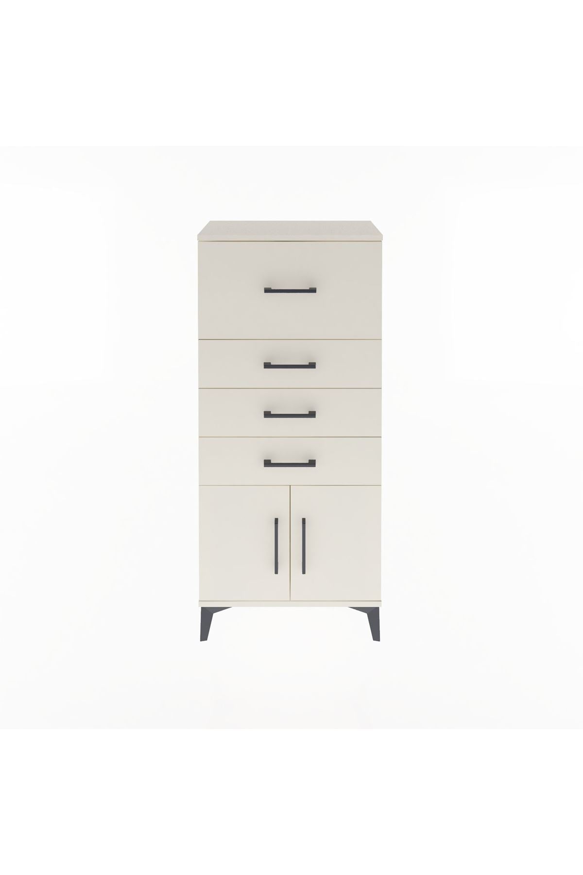 Arges Dolap 4 Çekmeceli 2 Kapaklı 60x30x134 - S17M093V1A