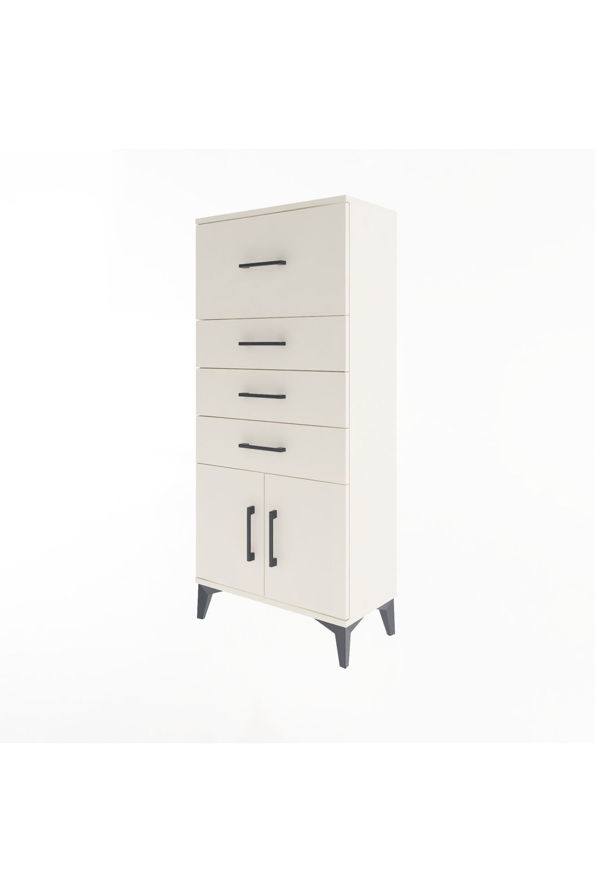 Arges Dolap 4 Çekmeceli 2 Kapaklı 60x30x134 - S17M093V1A