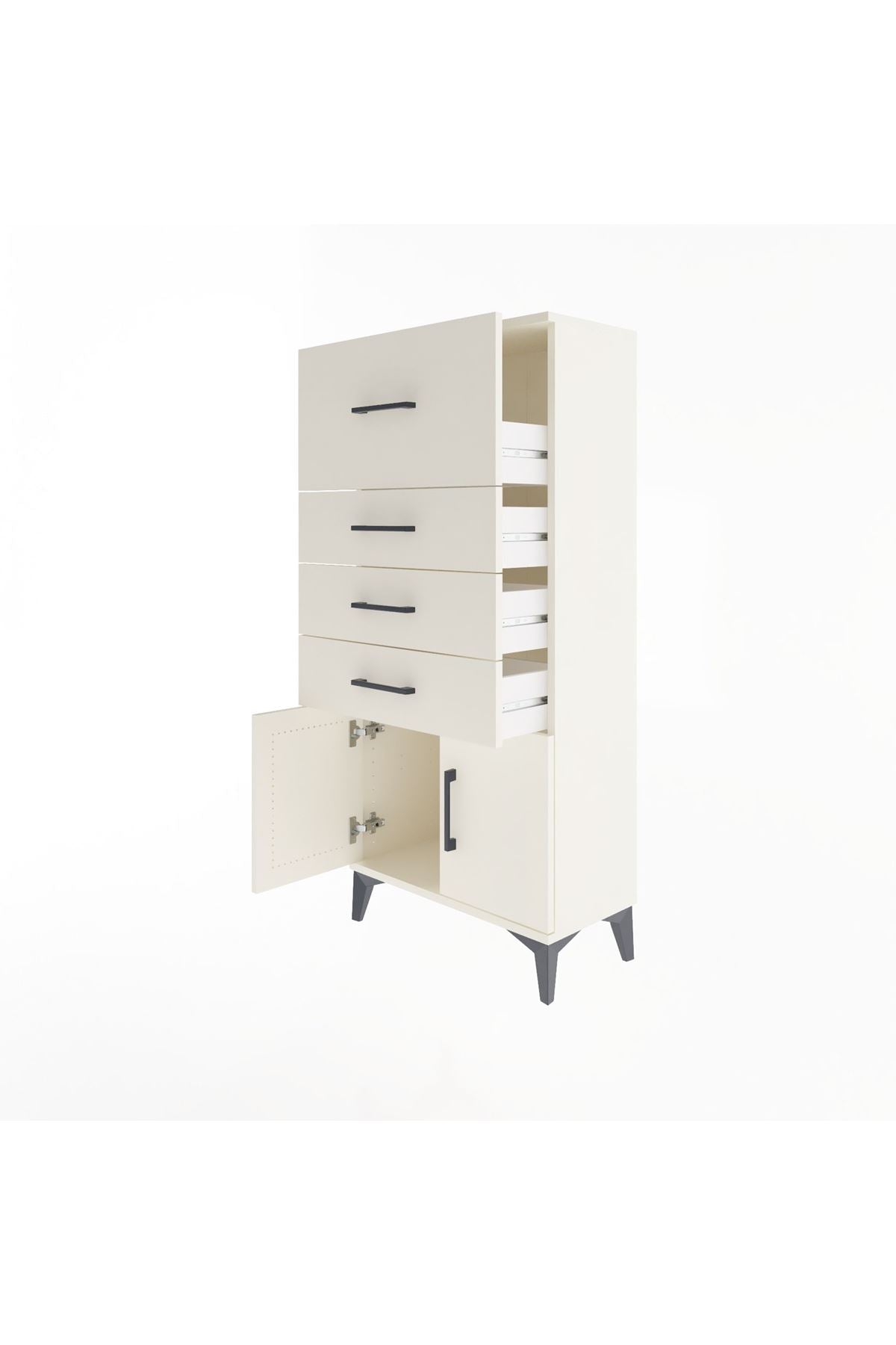 Arges Dolap 4 Çekmeceli 2 Kapaklı 60x30x134 - S17M093V1A