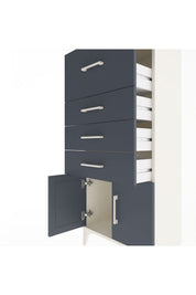 Arges Dolap 4 Çekmeceli 2 Kapaklı 60x30x134 - S17M093V2A