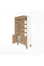 Arges Dolap 4 Çekmeceli 2 Kapaklı 60x30x134 - S17M093V3A