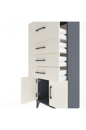Arges Dolap 4 Çekmeceli 2 Kapaklı 60x30x134 - S17M093V4A