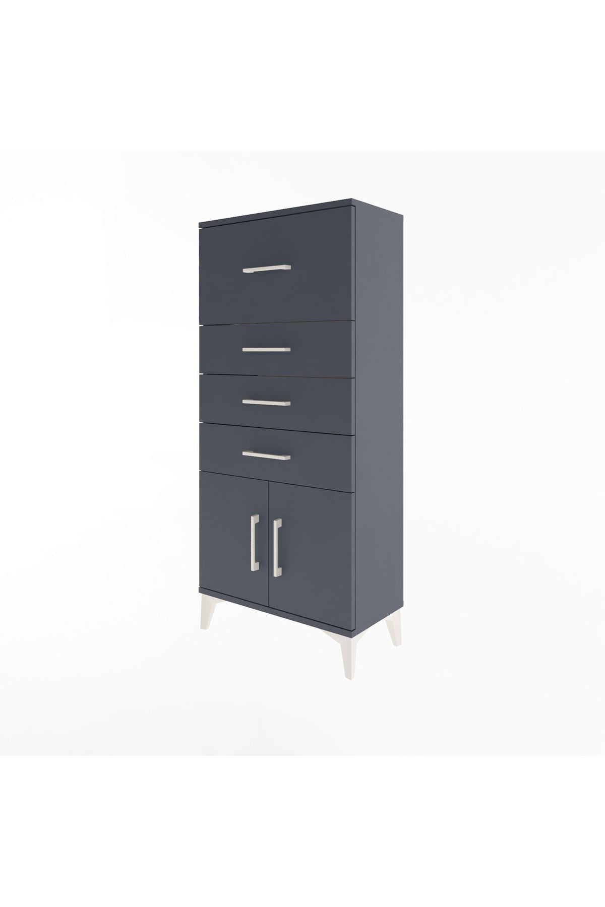 Arges Dolap 4 Çekmeceli 2 Kapaklı 60x30x134 - S17M093V5A