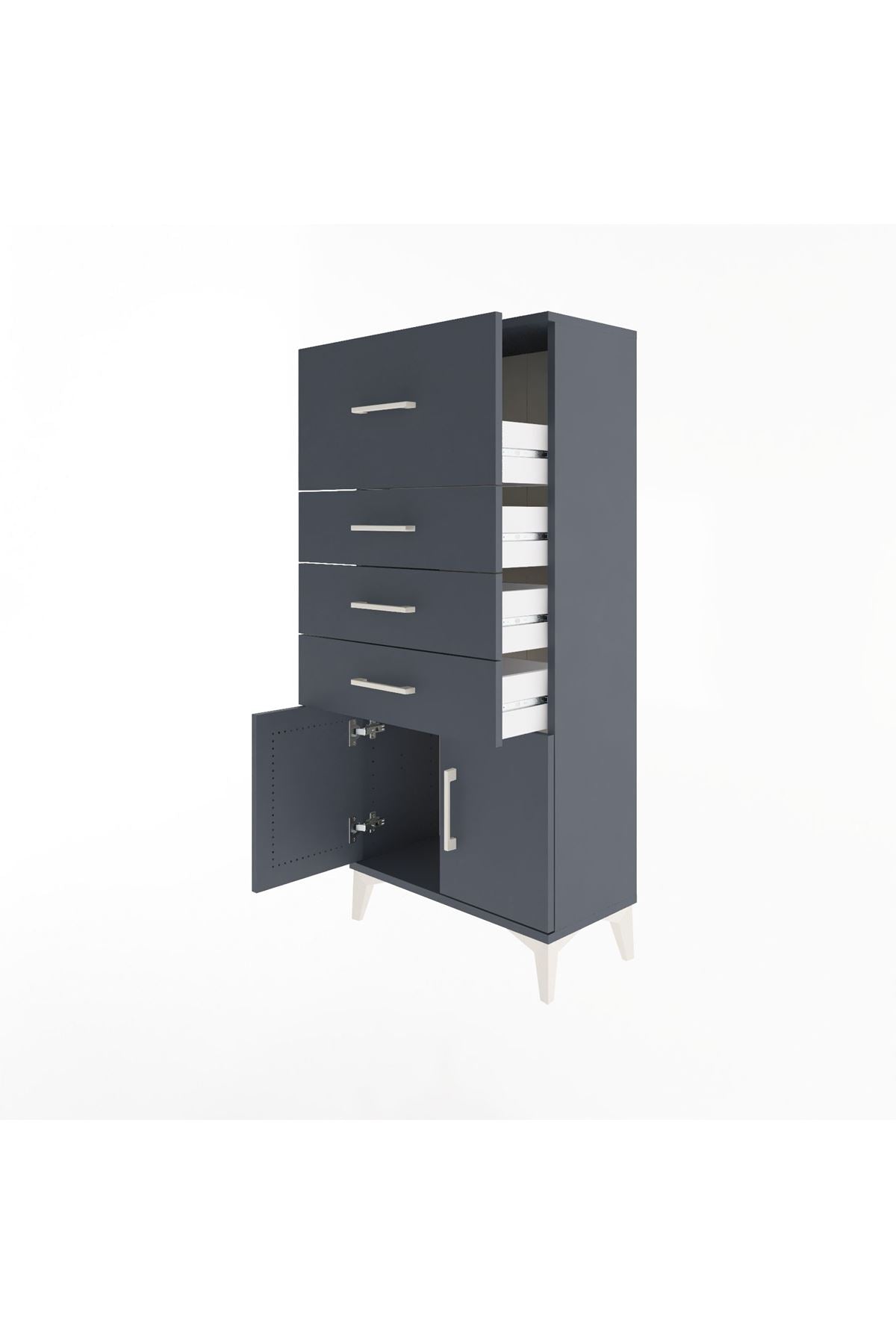 Arges Dolap 4 Çekmeceli 2 Kapaklı 60x30x134 - S17M093V5A
