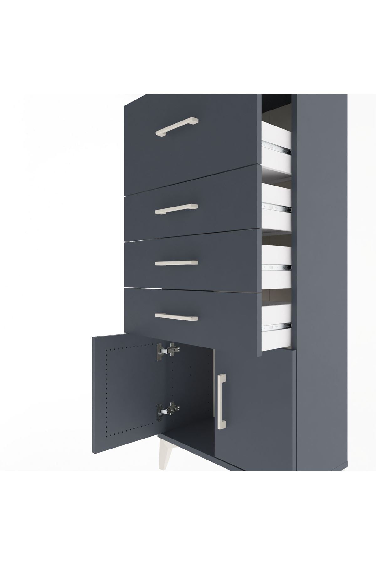 Arges Dolap 4 Çekmeceli 2 Kapaklı 60x30x134 - S17M093V5A