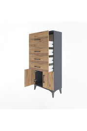Arges Dolap 4 Çekmeceli 2 Kapaklı 60x30x134 - S17M093V6A