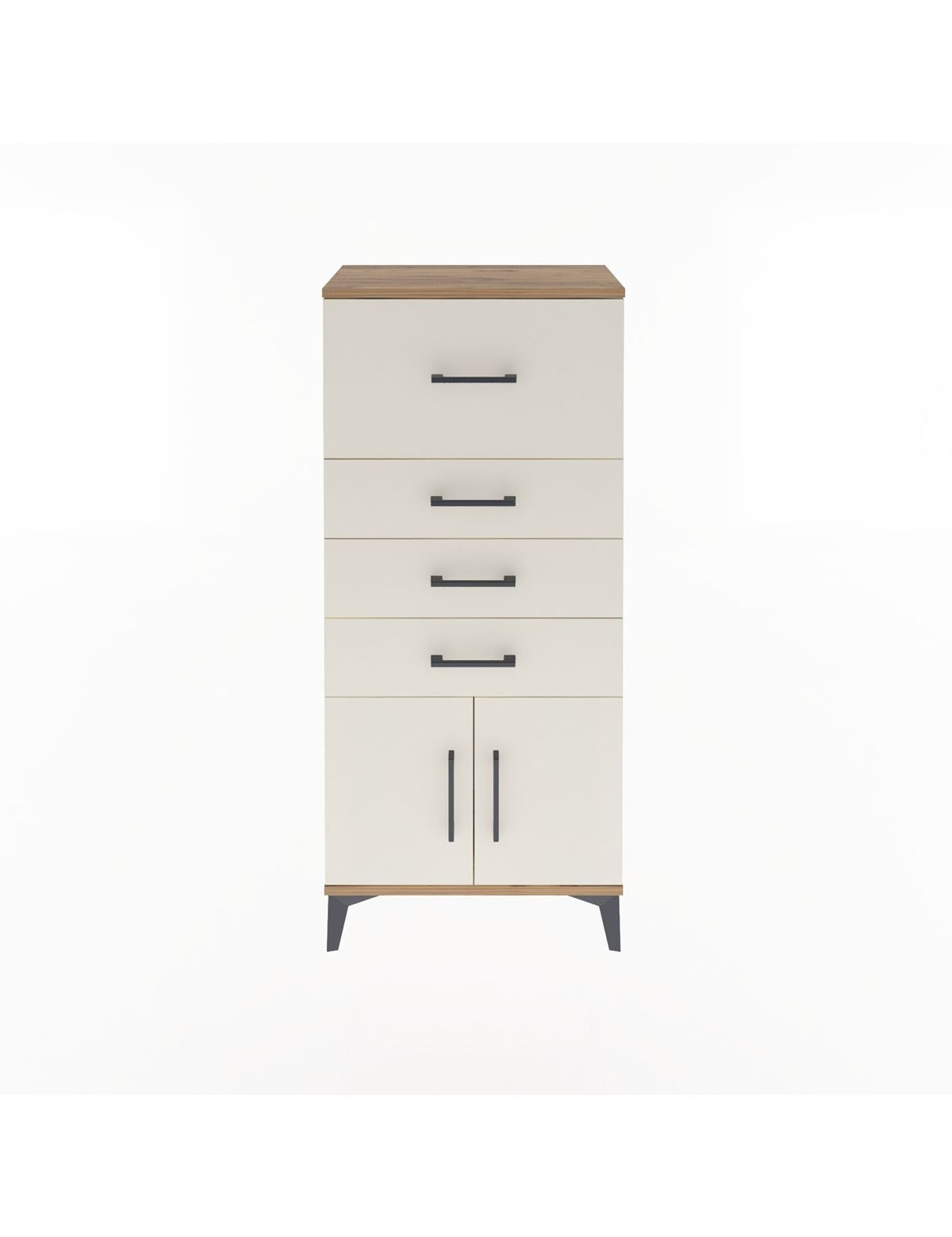 Arges Dolap 4 Çekmeceli 2 Kapaklı 60x30x134 - S17M093V7A