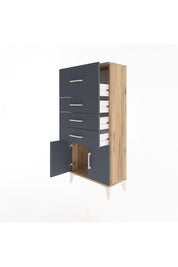 Arges Dolap 4 Çekmeceli 2 Kapaklı 60x30x134 - S17M093V8A