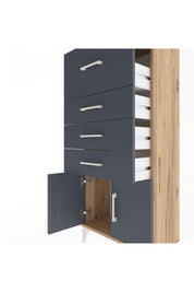 Arges Dolap 4 Çekmeceli 2 Kapaklı 60x30x134 - S17M093V8A
