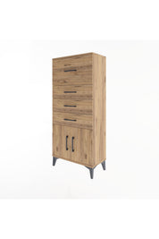 Arges Dolap 4 Çekmeceli 2 Kapaklı 60x30x134 - S17M093V9A