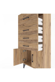 Arges Dolap 4 Çekmeceli 2 Kapaklı 60x30x134 - S17M093V9A