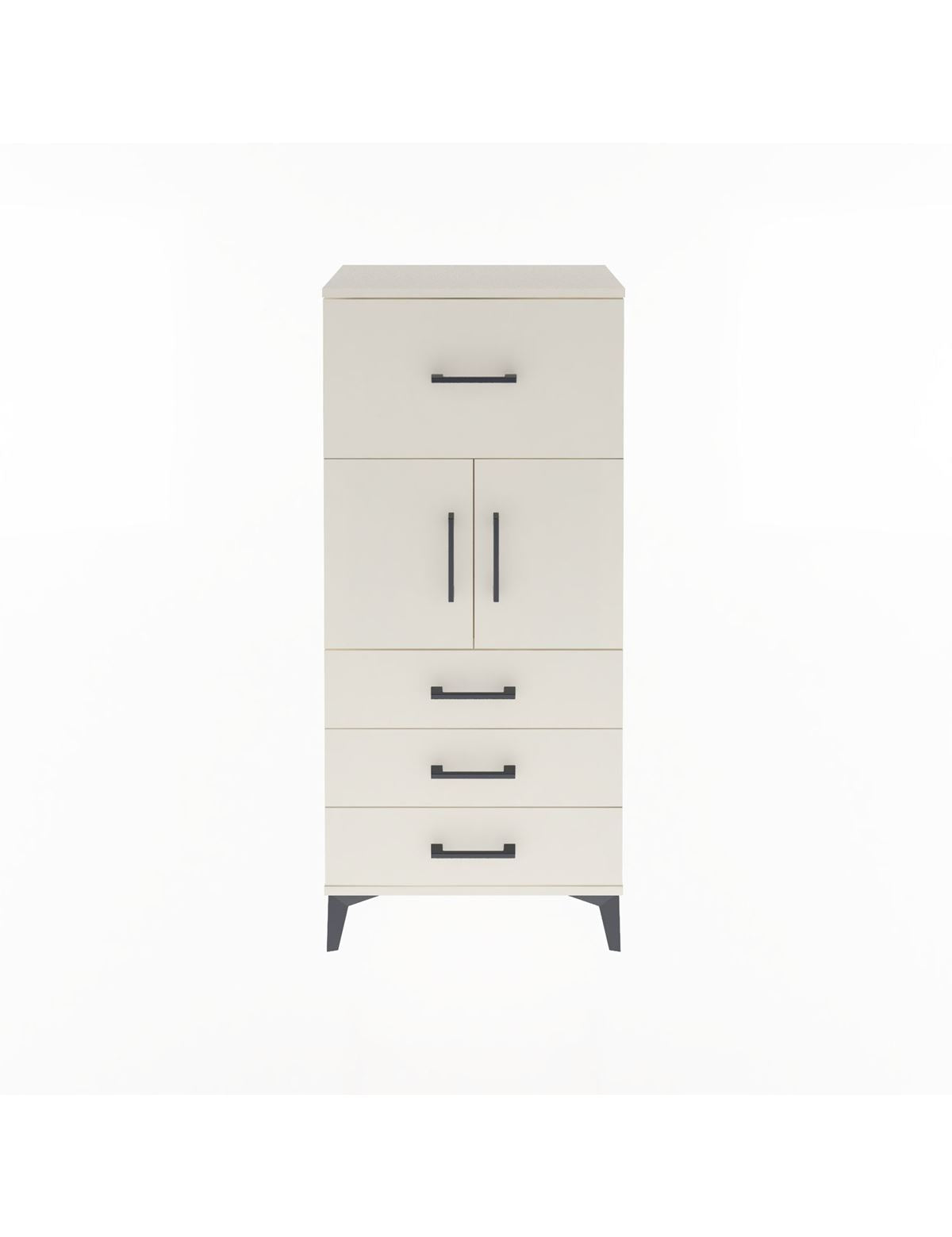 Arges Dolap Tek Raflı 4 Çekmeceli 2 Kapaklı 60x30x134 - S17M094V1A