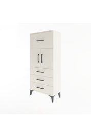 Arges Dolap Tek Raflı 4 Çekmeceli 2 Kapaklı 60x30x134 - S17M094V1A
