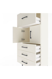 Arges Dolap Tek Raflı 4 Çekmeceli 2 Kapaklı 60x30x134 - S17M094V1A
