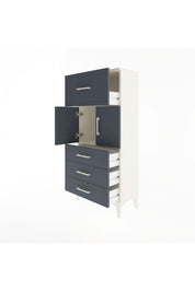 Arges Dolap Tek Raflı 4 Çekmeceli 2 Kapaklı 60x30x134 - S17M094V2A