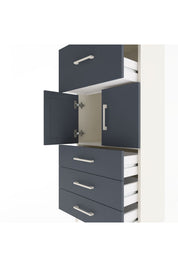 Arges Dolap Tek Raflı 4 Çekmeceli 2 Kapaklı 60x30x134 - S17M094V2A