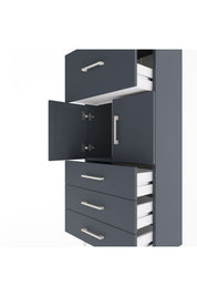 Arges Dolap Tek Raflı 4 Çekmeceli 2 Kapaklı 60x30x134 - S17M094V5A