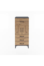 Arges Dolap Tek Raflı 4 Çekmeceli 2 Kapaklı 60x30x134 - S17M094V6A