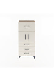 Arges Dolap Tek Raflı 4 Çekmeceli 2 Kapaklı 60x30x134 - S17M094V7A