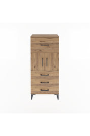 Arges Dolap Tek Raflı 4 Çekmeceli 2 Kapaklı 60x30x134 - S17M094V9A