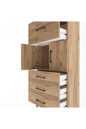 Arges Dolap Tek Raflı 4 Çekmeceli 2 Kapaklı 60x30x134 - S17M094V9A