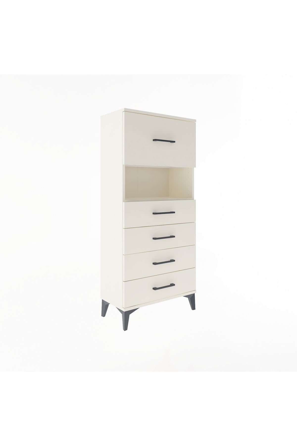 Arges Dolap Tek Raflı 5 Çekmeceli 60x30x134 - S17M096V1A