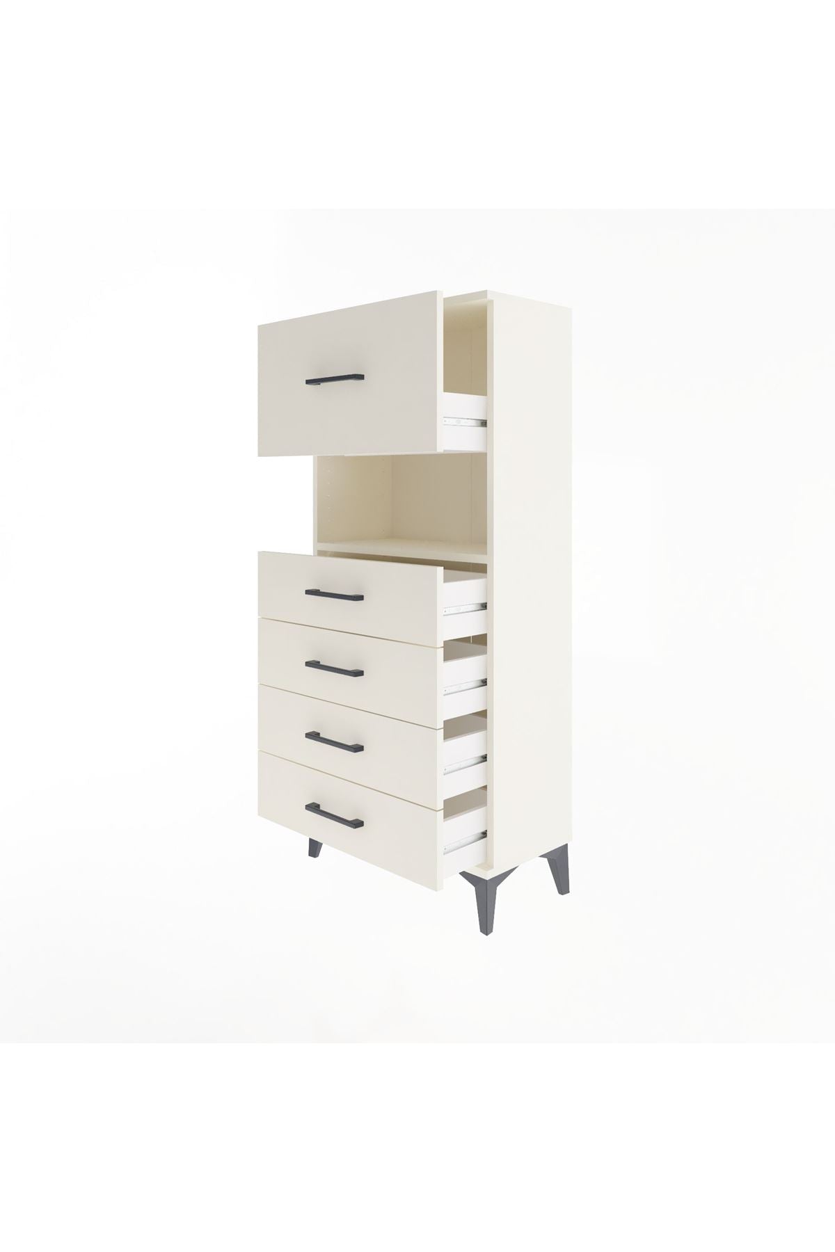 Arges Dolap Tek Raflı 5 Çekmeceli 60x30x134 - S17M096V1A
