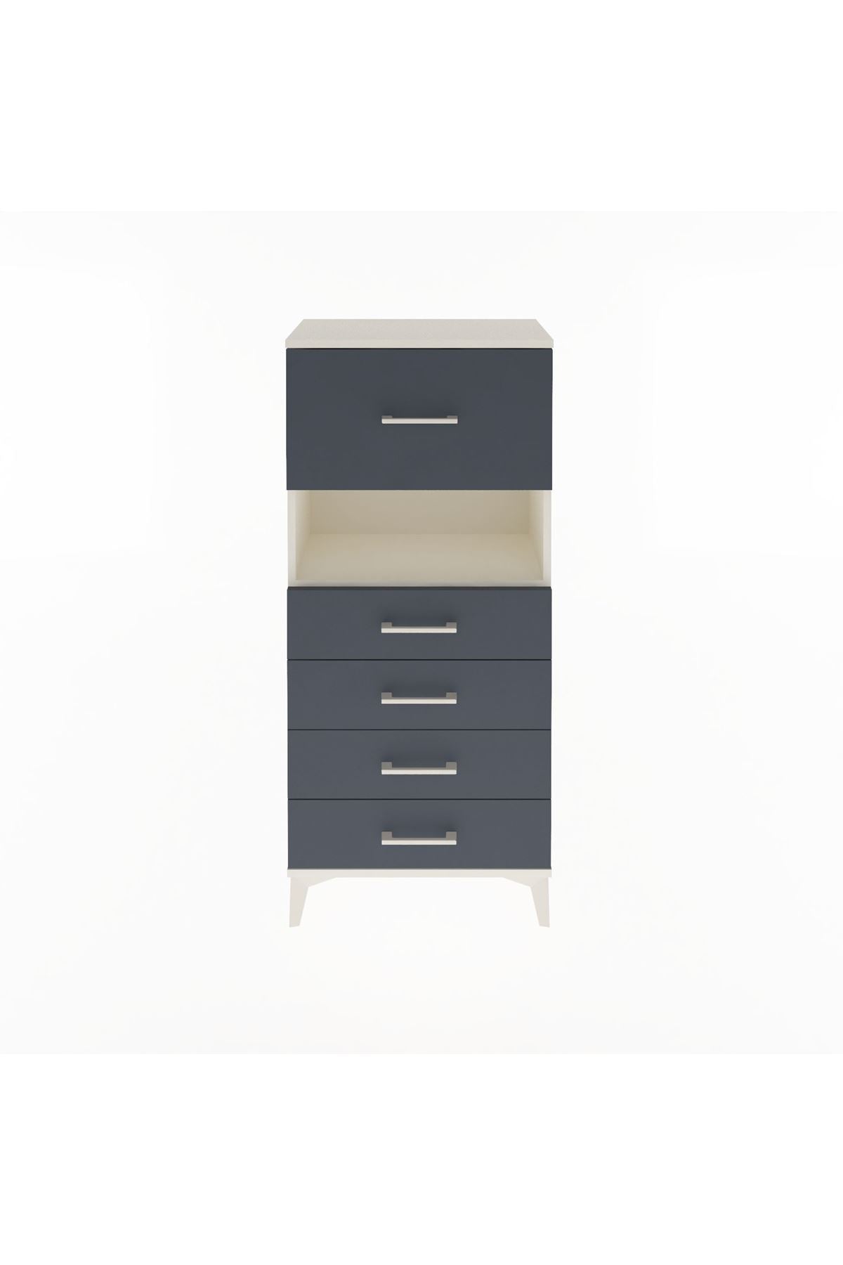 Arges Dolap Tek Raflı 5 Çekmeceli 60x30x134 - S17M096V2A