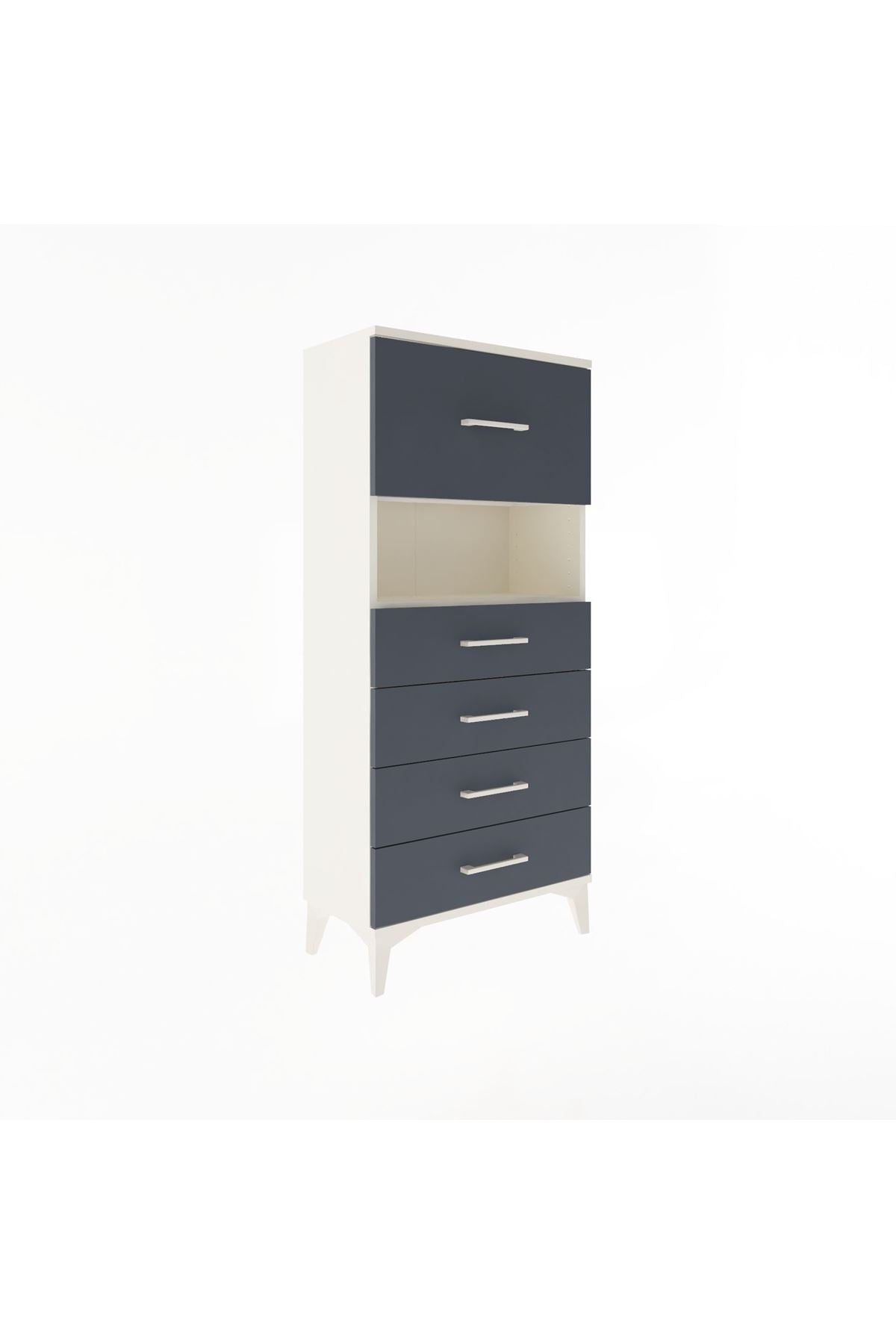 Arges Dolap Tek Raflı 5 Çekmeceli 60x30x134 - S17M096V2A