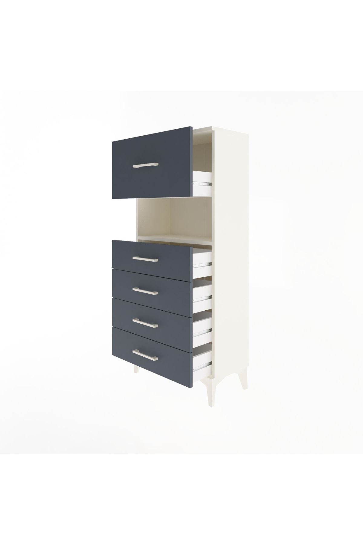 Arges Dolap Tek Raflı 5 Çekmeceli 60x30x134 - S17M096V2A