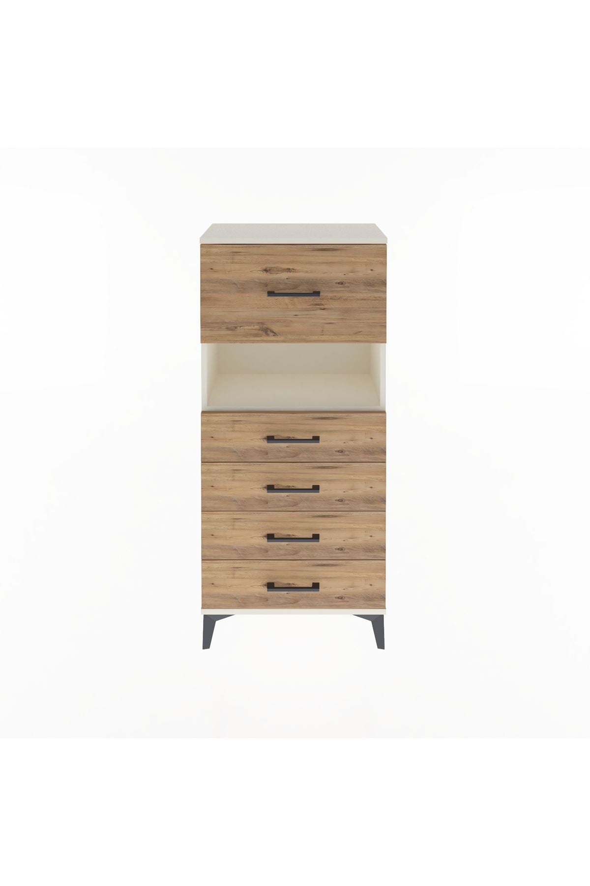 Arges Dolap Tek Raflı 5 Çekmeceli 60x30x134 - S17M096V3A