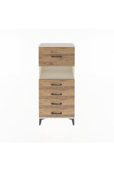 Arges Dolap Tek Raflı 5 Çekmeceli 60x30x134