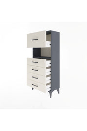 Arges Dolap Tek Raflı 5 Çekmeceli 60x30x134 - S17M096V4A