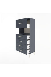 Arges Dolap Tek Raflı 5 Çekmeceli 60x30x134 - S17M096V5A