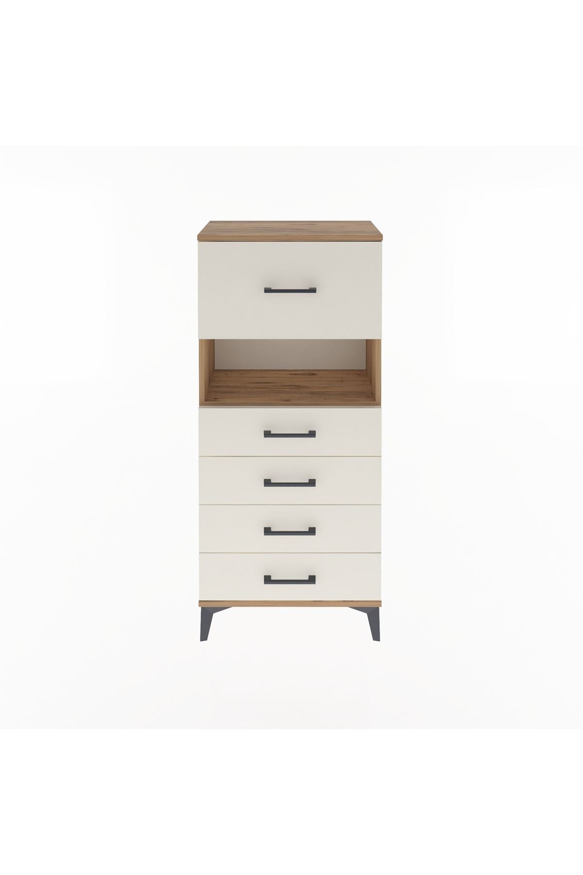 Arges Dolap Tek Raflı 5 Çekmeceli 60x30x134 - S17M096V7A