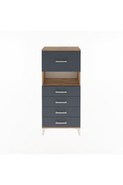 Arges Dolap Tek Raflı 5 Çekmeceli 60x30x134 - S17M096V8A