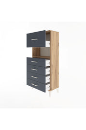 Arges Dolap Tek Raflı 5 Çekmeceli 60x30x134 - S17M096V8A