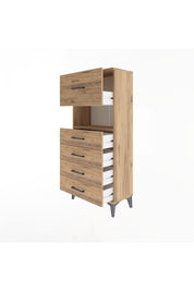 Arges Dolap Tek Raflı 5 Çekmeceli 60x30x134 - S17M096V9A